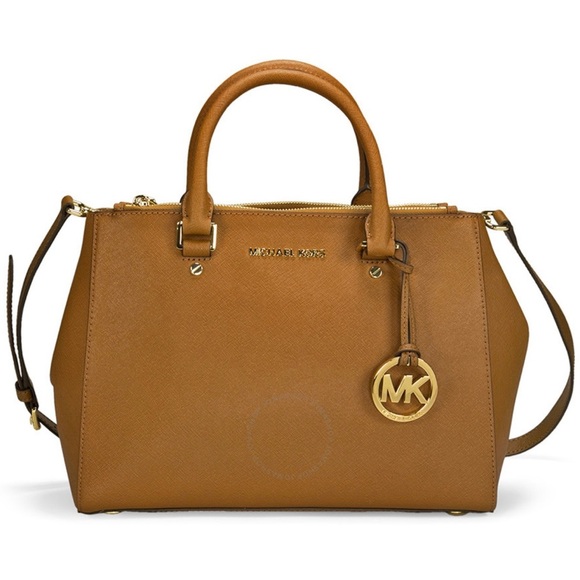 Like new Sutton Leather Medium Satchel Handbag tan - Picture 1 of 6